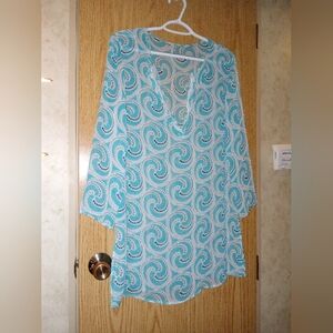 New York & Company Sheer Shirt Size Small